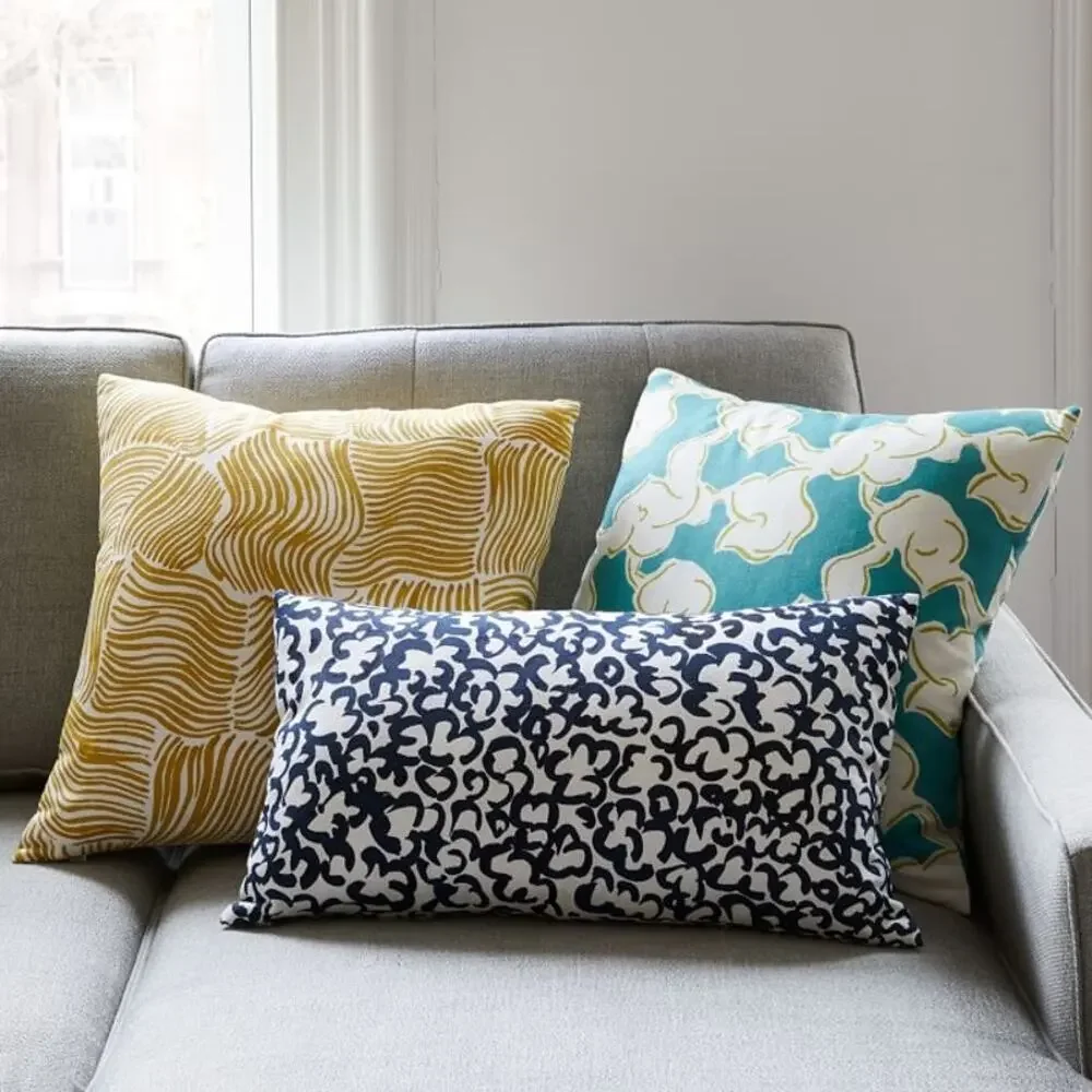 West Elm x Samuji Cirrus Pillow Sham Cover Navy Blue